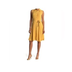 NWT Nanette Lepore mustard yellow sleeveless dress sz 10